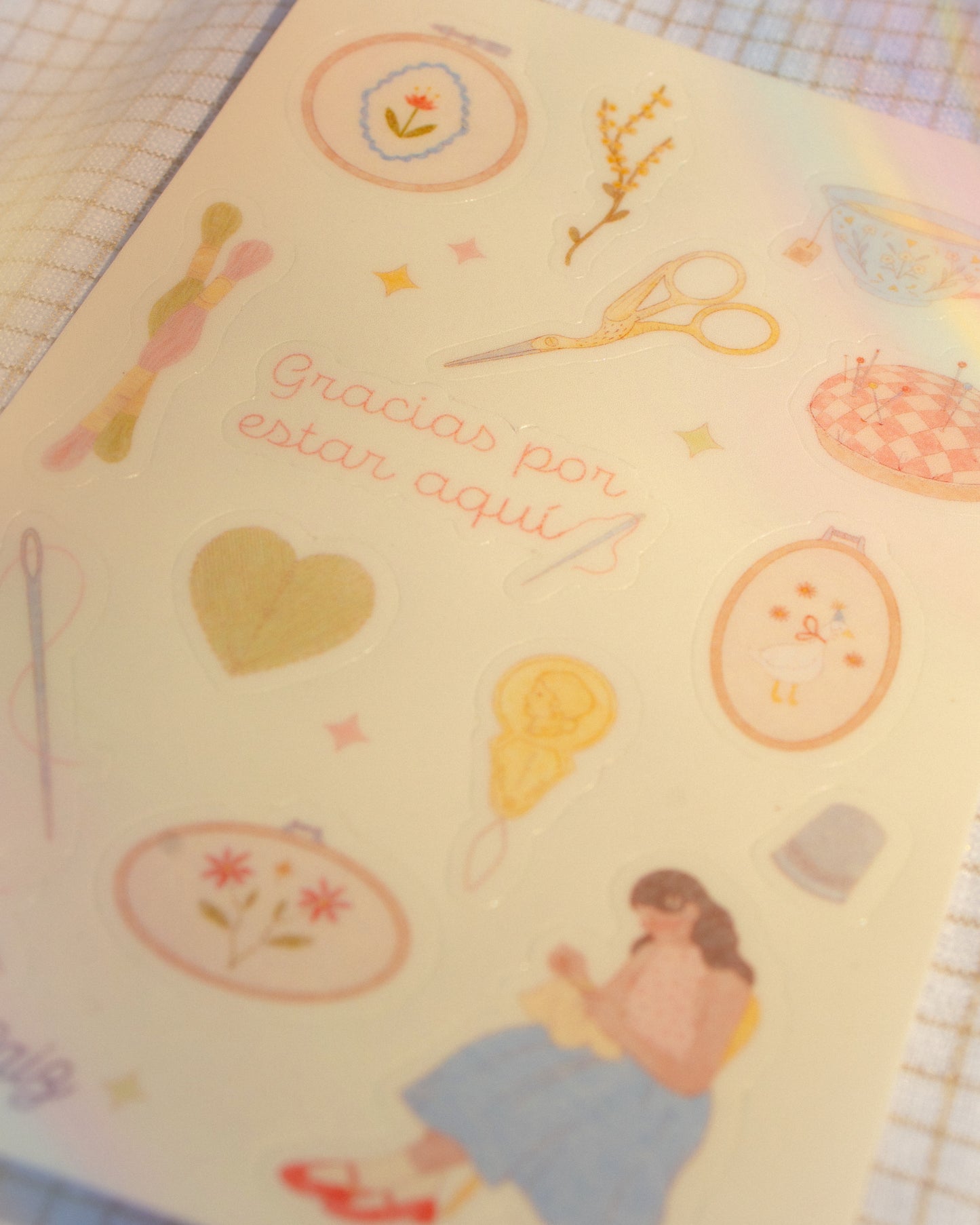 Planilla de stickers | Gracias por estar aquí