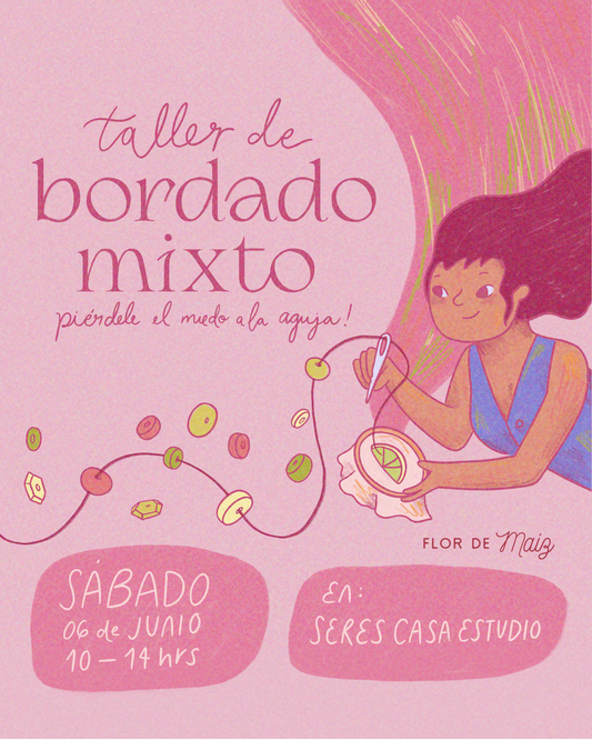 Taller de bordado mixto en Guadalajara